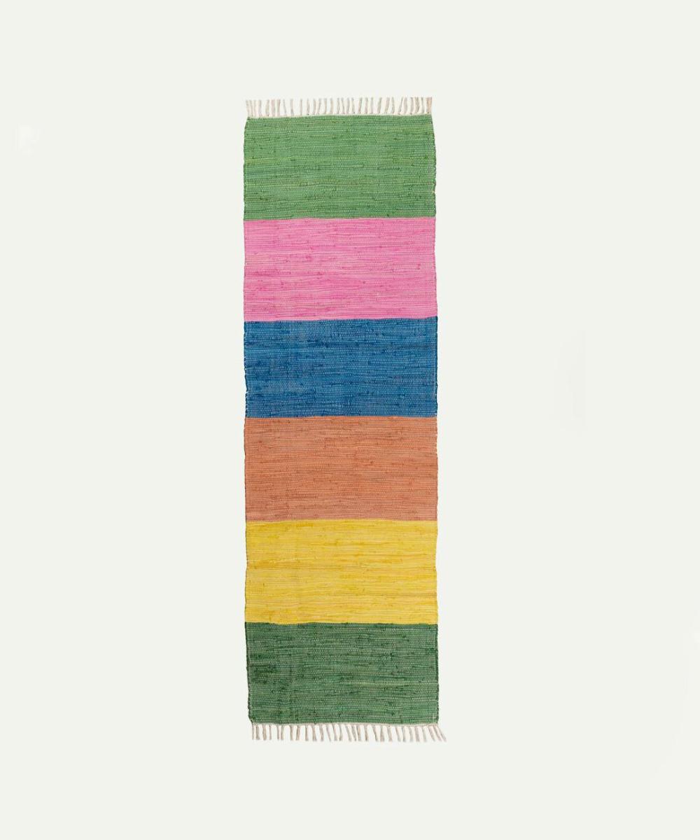 Bright Block Stripe Recycled Runner Rug Products