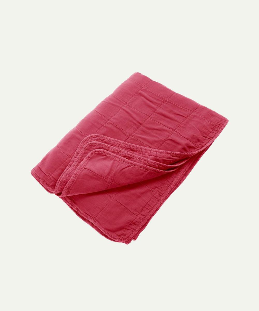 Hot Pink Finn 100% Cotton Quilted Throw Products