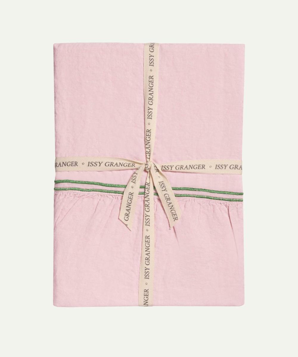 Pink Double Piped Linen Tablecloth Products