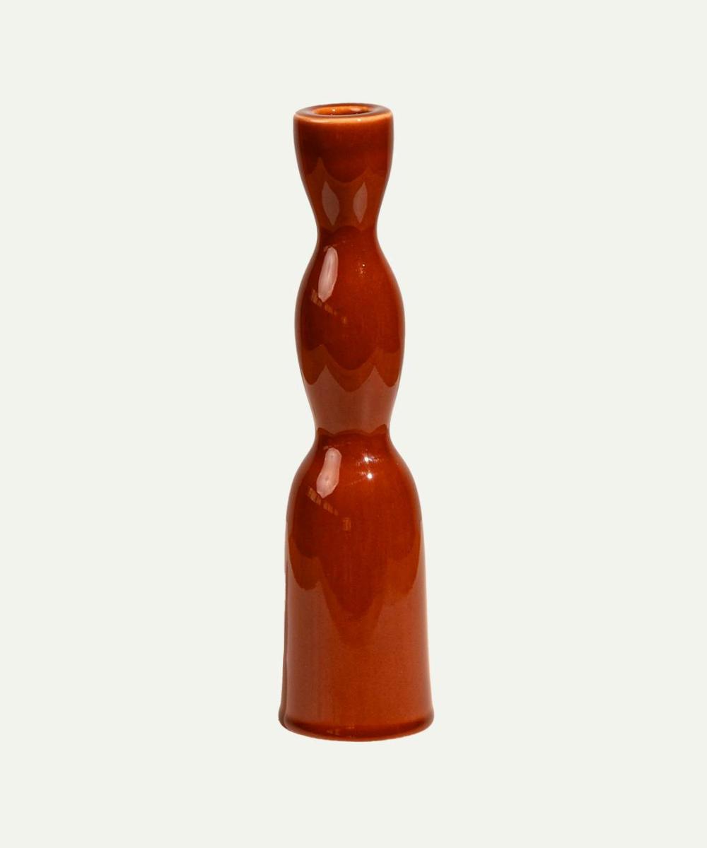 Terracotta Tall Wave Candleholder Home Decoration