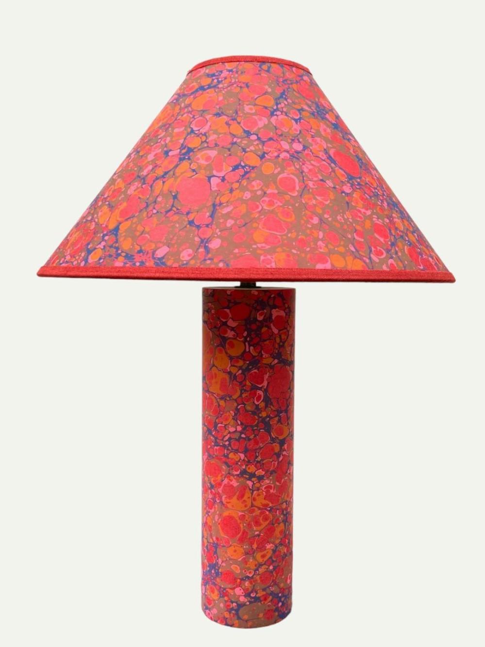 Marble On Marble Lampbase & Shade – Red Lighting